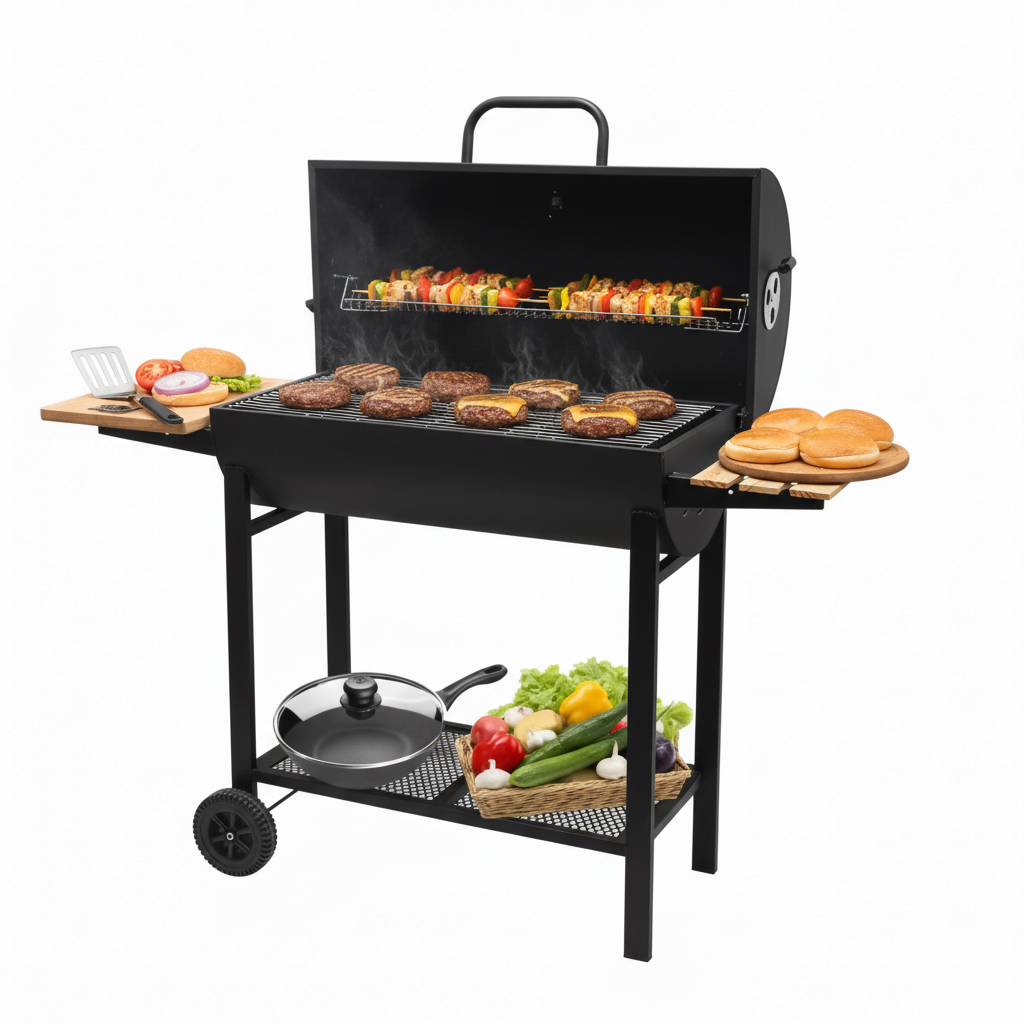 BlackHearth YardMaster Barrel Charcoal Cart Grill