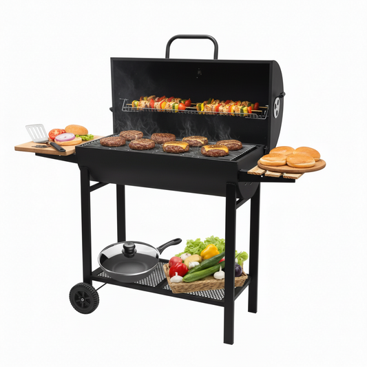 BlackHearth YardMaster Barrel Charcoal Cart Grill