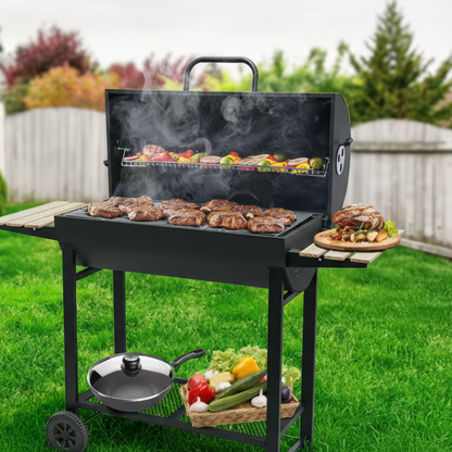 BlackHearth YardMaster Barrel Charcoal Cart Grill